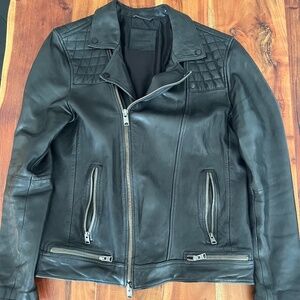 All Saints LARGE Conroy Leather Jacket